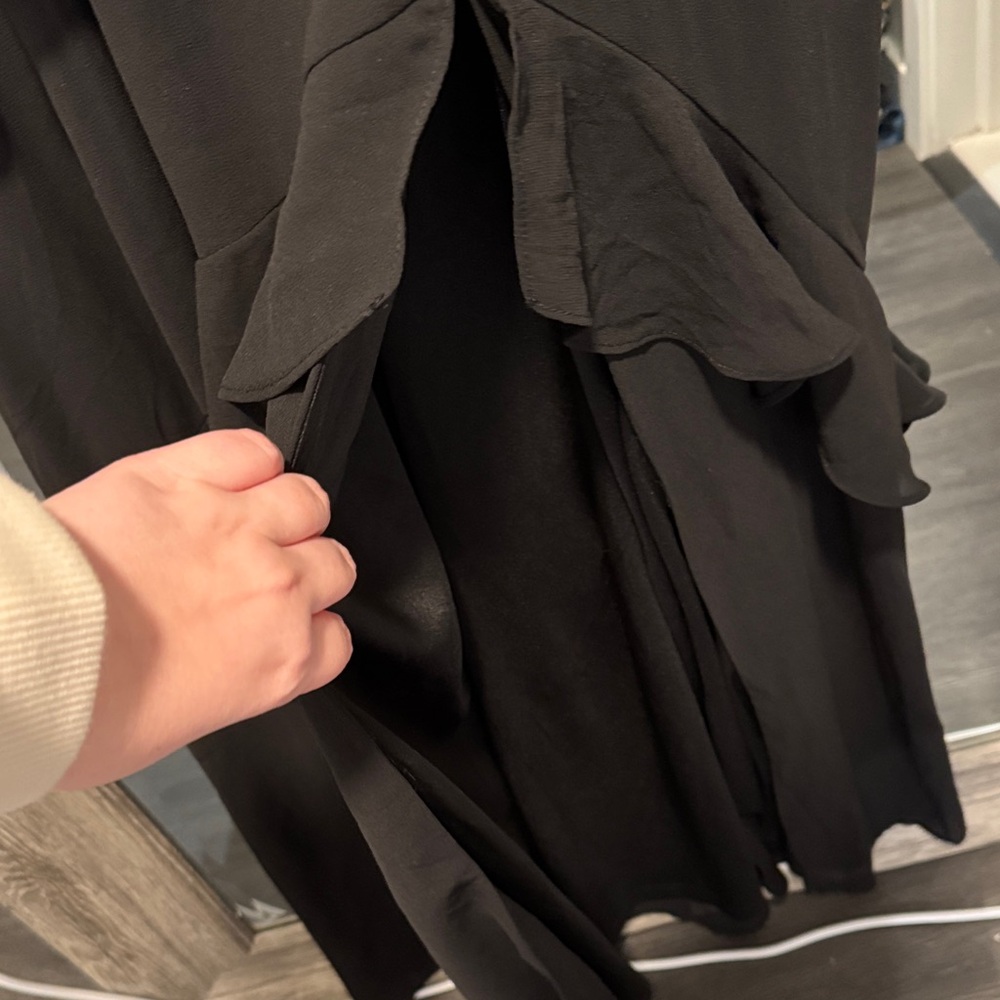 NWT Lulu's Black Ruffle Maxi Dress - Picture 6 of 9